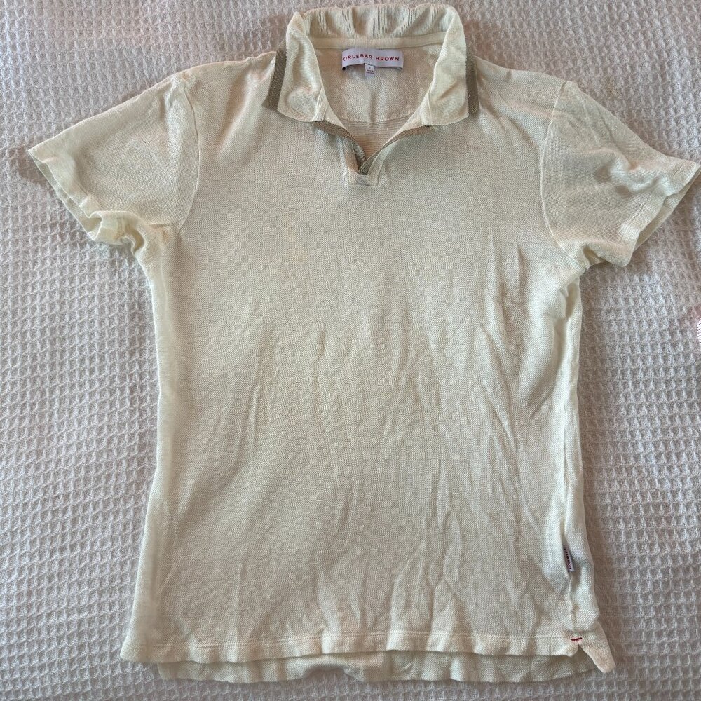 Orlebar Brown Linen Buttonless Polo